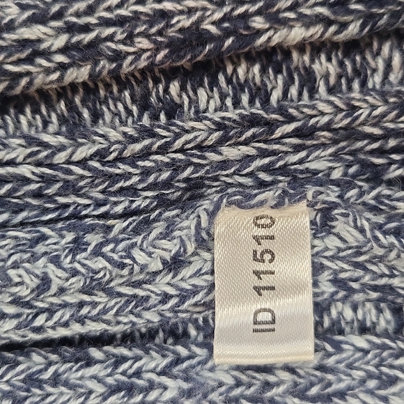 VINTAGE STRUCTURE 100% Cotton 2 Tone Blue V-Neck Sweater - Picture 7 of 7